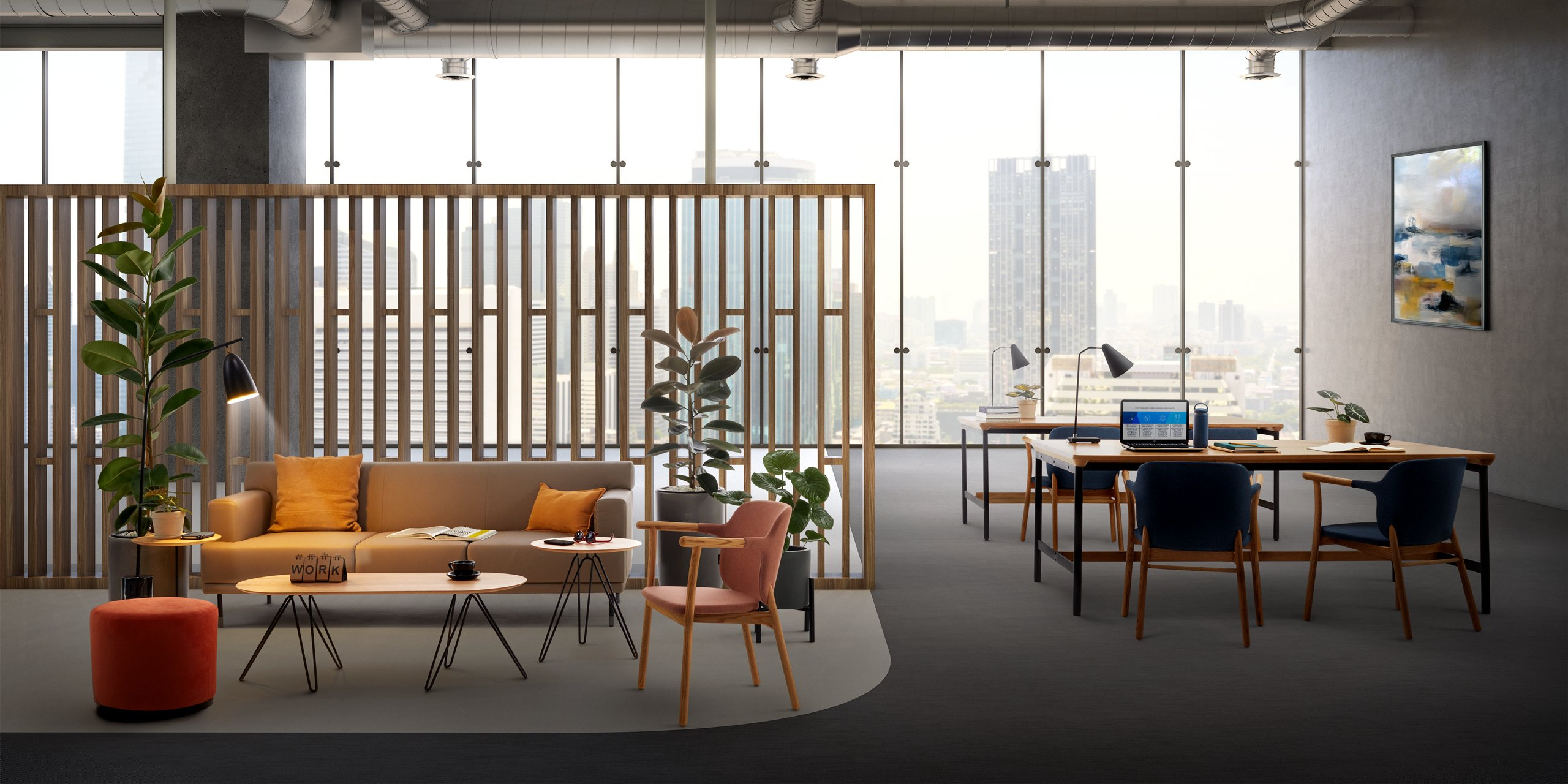 ออกแบบออฟฟิศยุคใหม่ เปลี่ยน Lobby เป็น Co-working