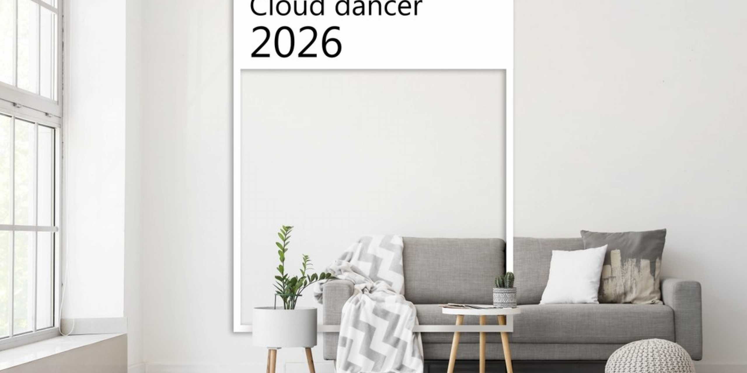ไอเดียแต่งห้องนั่งเล่นโซฟาสีครีมขาว-Cloud-Dancer-ซึ่งเป็นสี-Pantone-ปี-2026