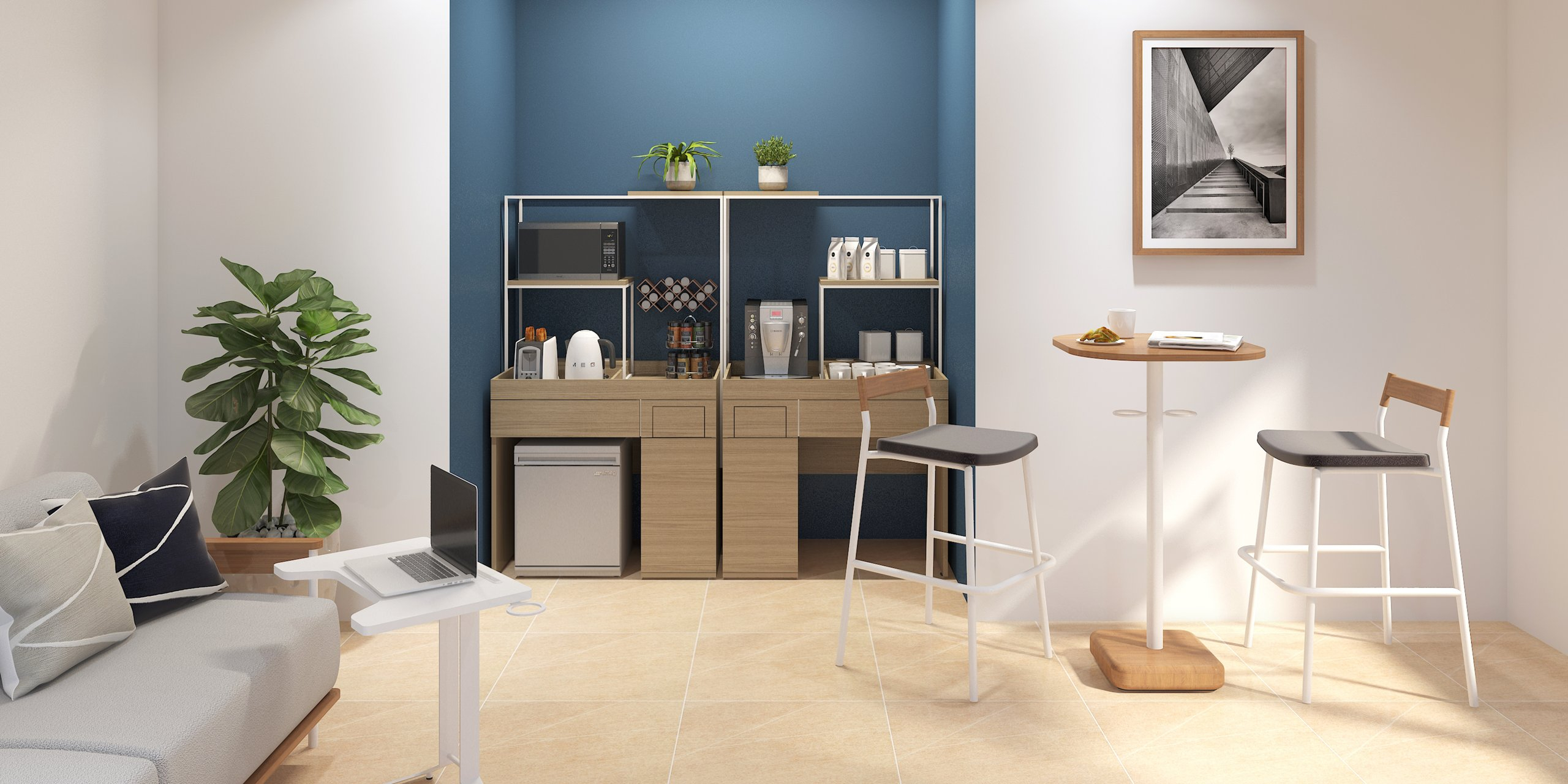 ครีเอท Hybrid Space ให้ โต๊ะกาแฟ กลายเป็น โต๊ะประชุม